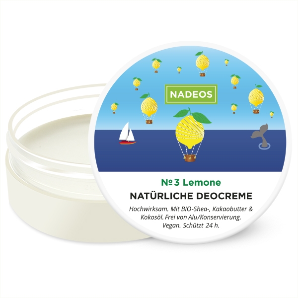 Aluminiumfreie Deocreme Lemon