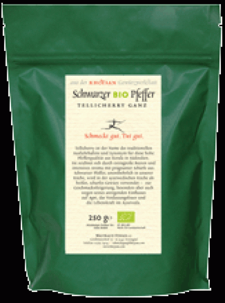 Khoysan Schwarzer bio Pfeffer, Tellicherry, ganz, 250g Sack